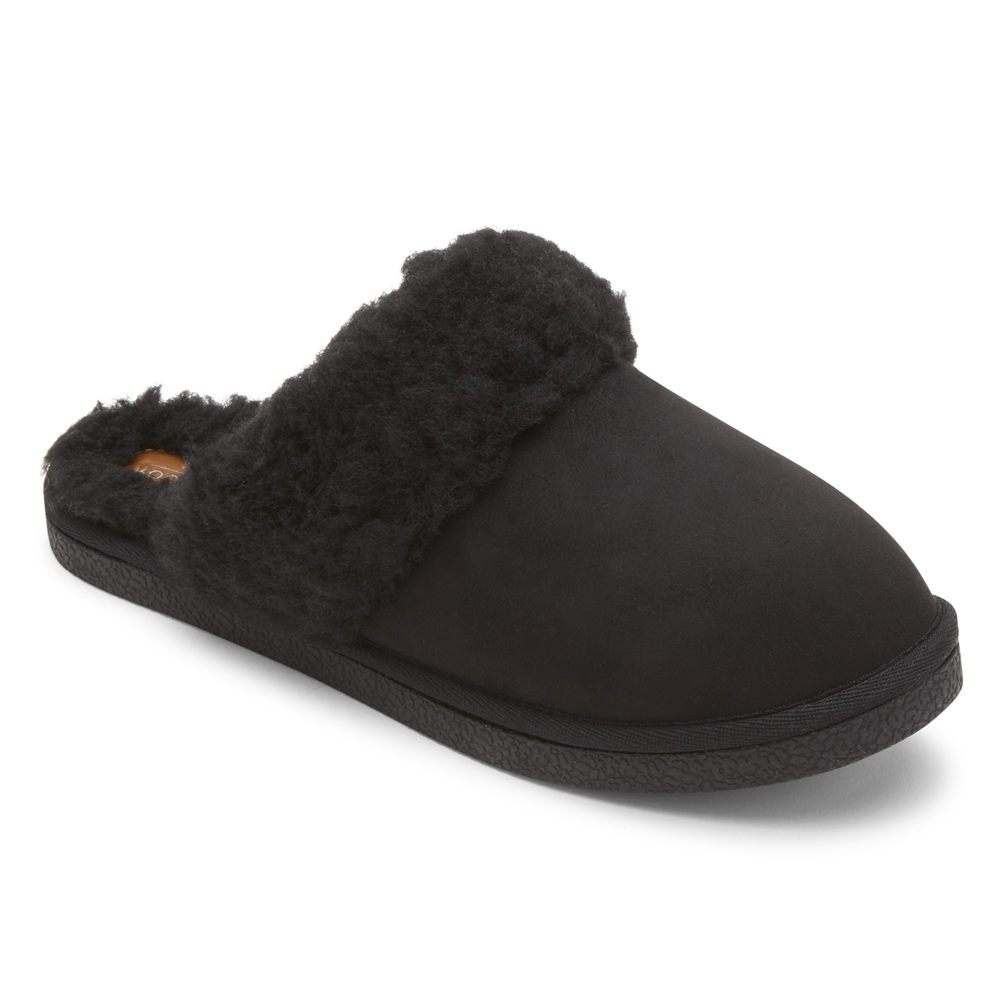 Rockport Slippers For Womens Black - truTECH Veda Slide - WF6540923